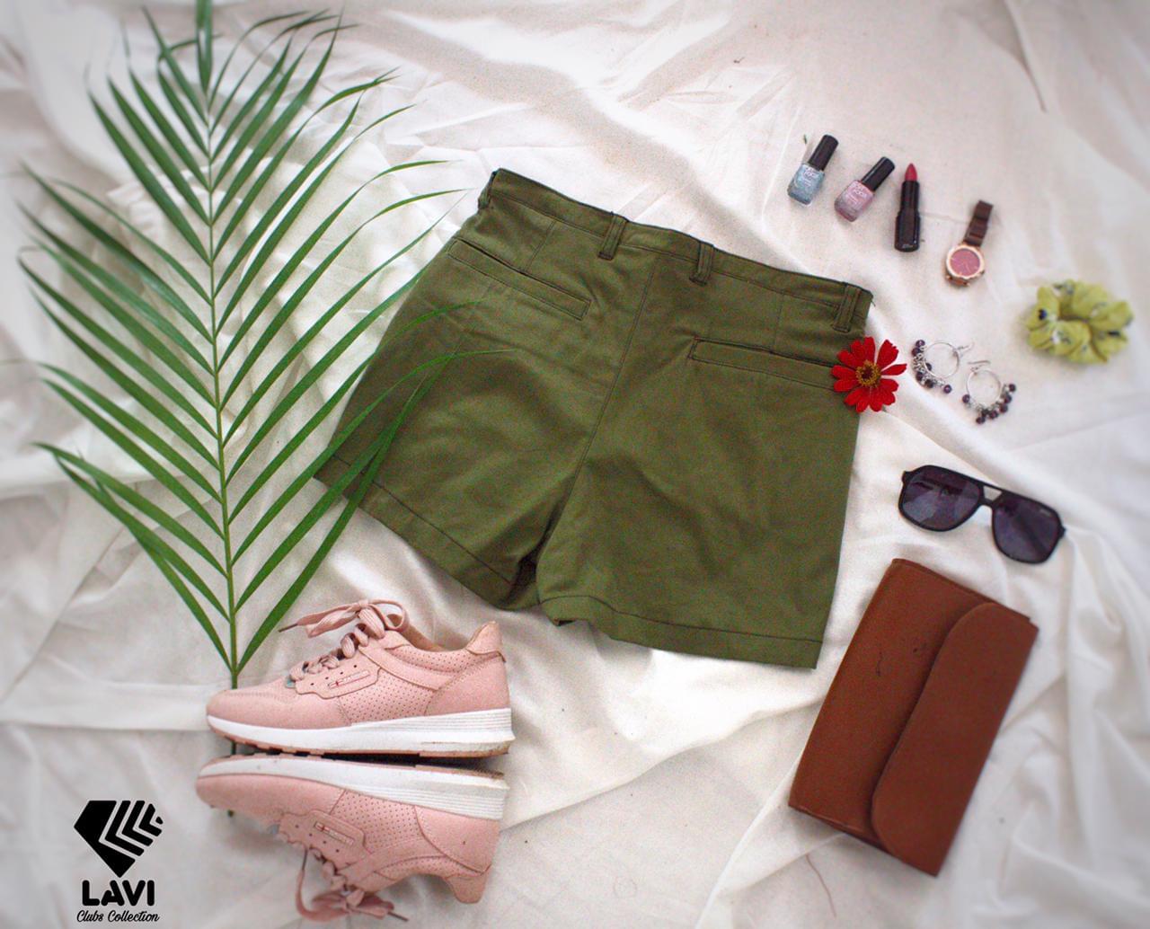 Womens Hot Short Authentic Khaki